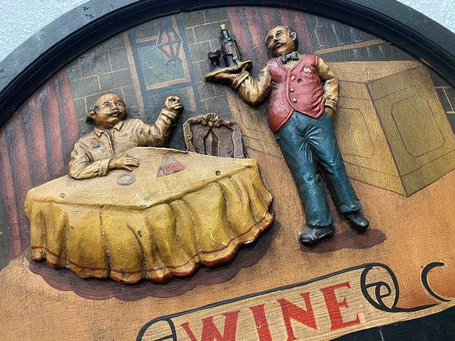 Стара френска табела меню за вино