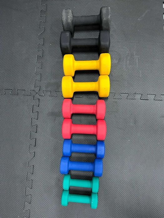 Pachet Gantere De Aerobic 30 kg: 1+1, 2+2, 3+3, 4+4, 5+5 kg