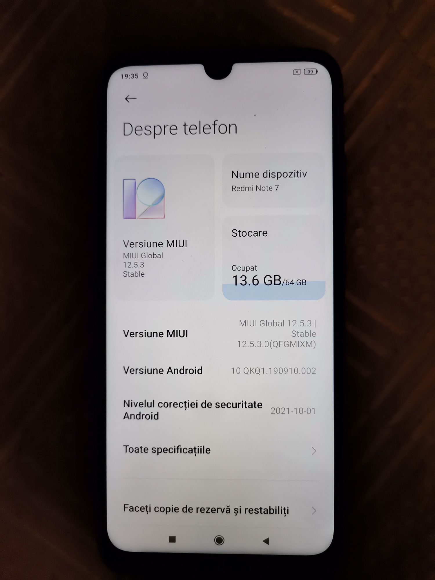 Redmi note 7 cu 4/64 GB ram dual sim liber de rețea