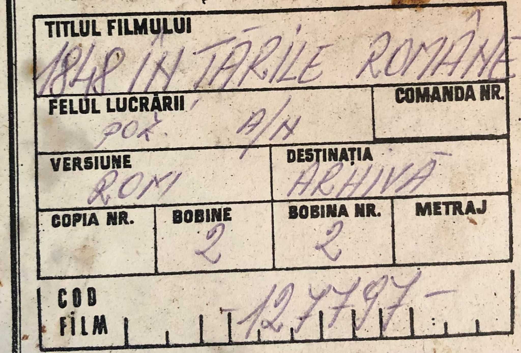 Filme vechi romanesti pe pelicula 35 mm