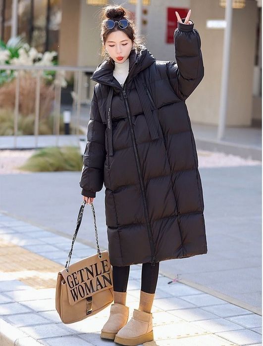 Женский пуховик женская куртка длинная зимняя теплая