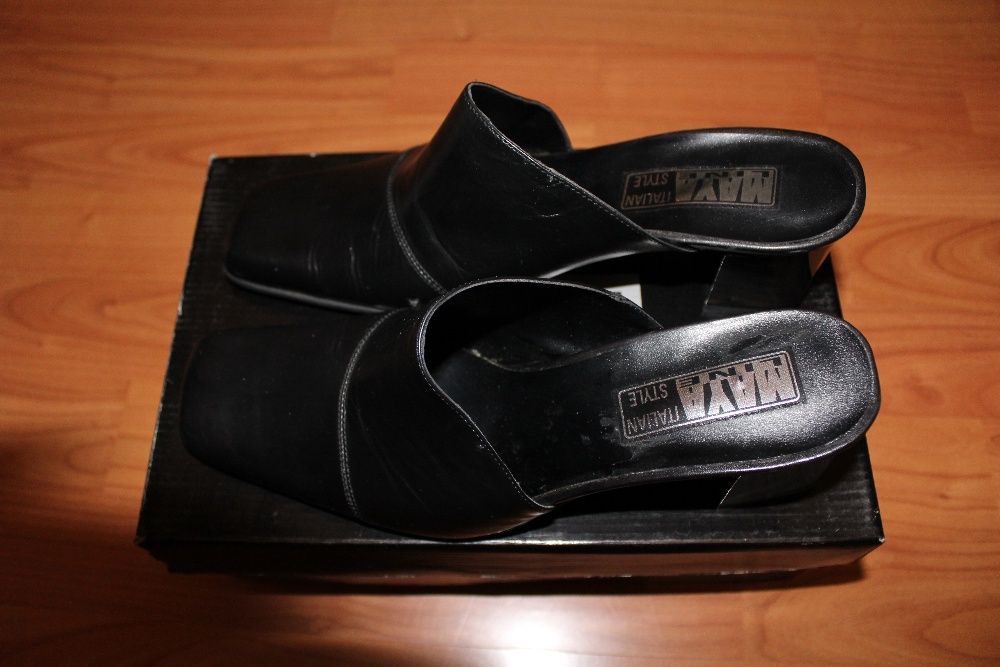 Saboti piele neagra nr.39