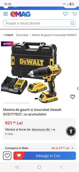 Vând mașină de găurit și înșurubat