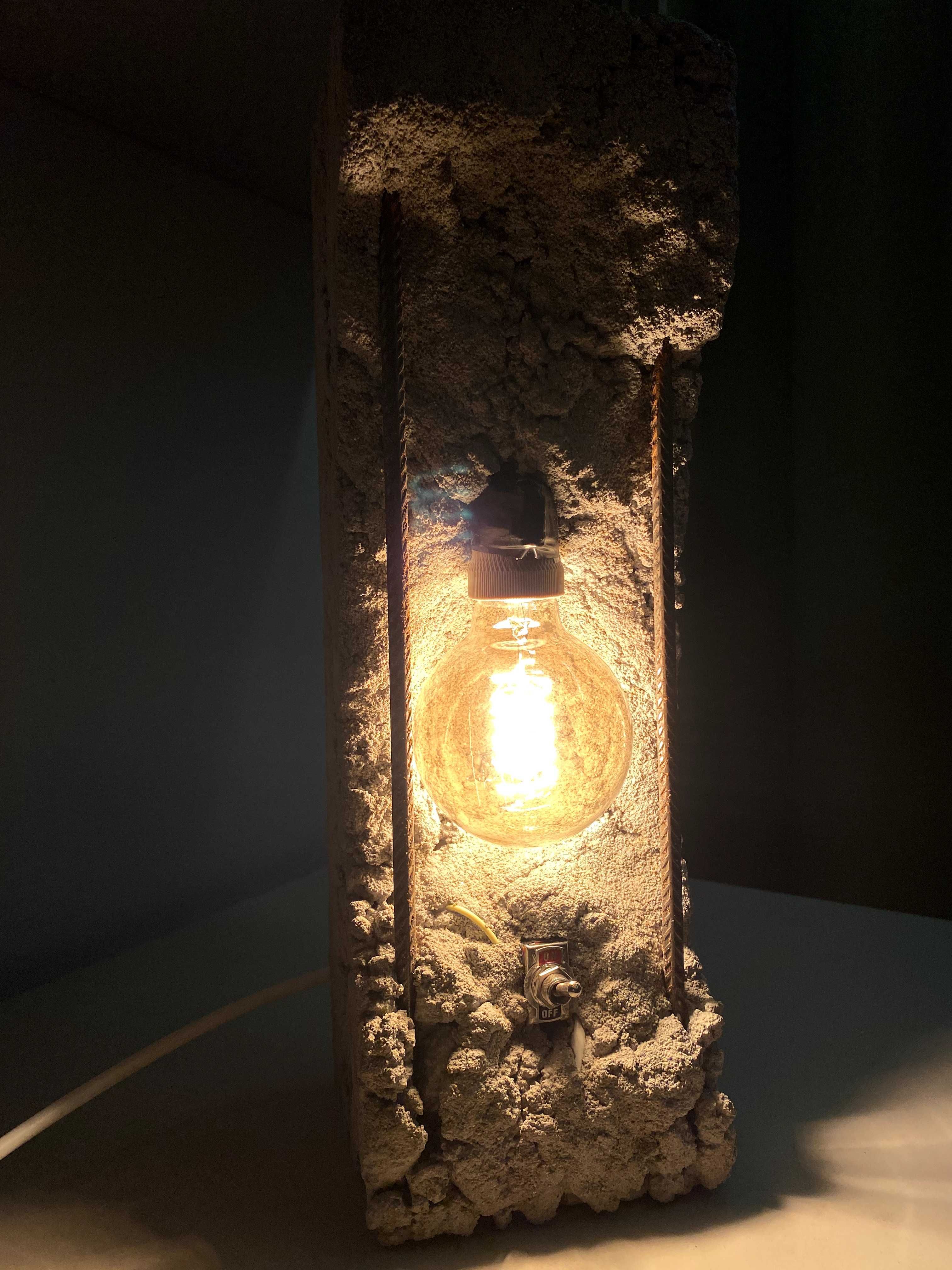 Concrete lamp, night light, lamp