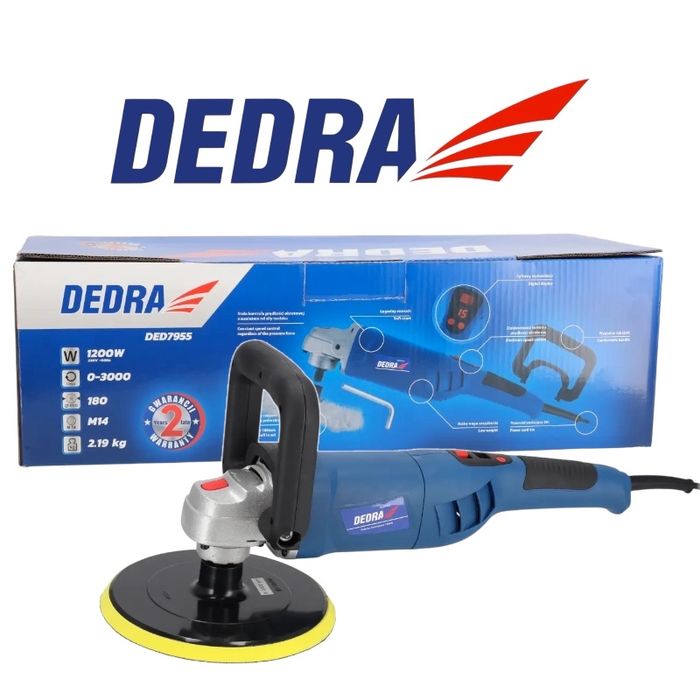 Полираща машина DEDRA DED7955 1200W, 180mm - Полирмашина