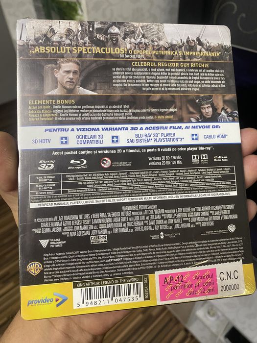 Blu-ray King Arthur Legend of the Sword 3D+2D steelbook