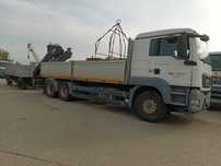 vand autocamion echipat cu macara si remorca 2 axe