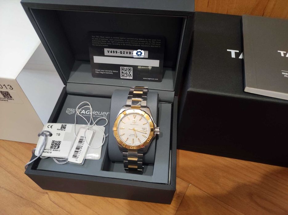 ПОЗЛАТЕН TAG HEUER AQUARACER Calibre 5 WAY2151 Мъжки Часовник Нов