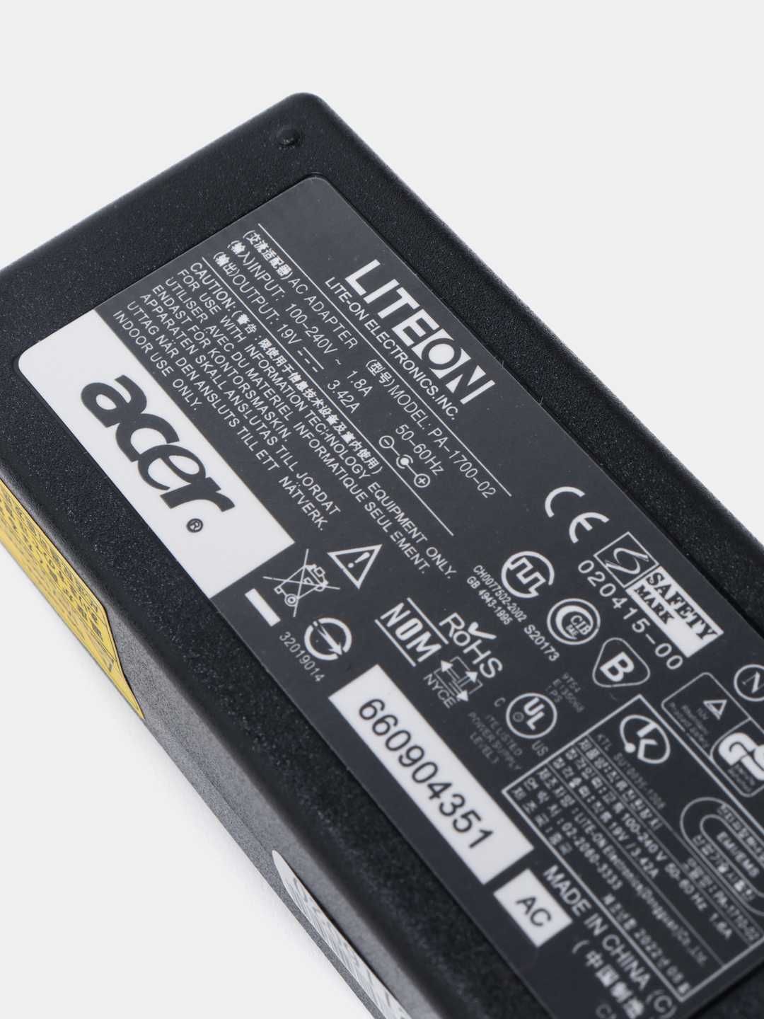 Зарядка для ноутбука Acer блок питания 19V 3.42A 65W