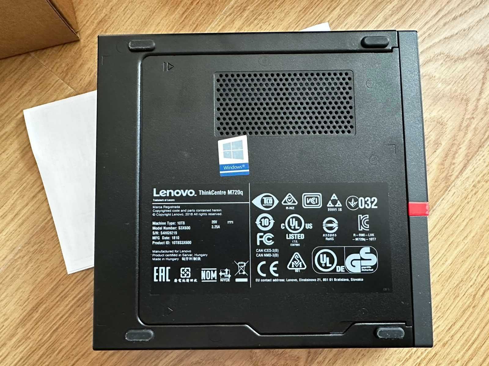 Настолен Компютър LENOVO ThinkCentre M720Q Tiny  Windows 10 Pro  - НОВ