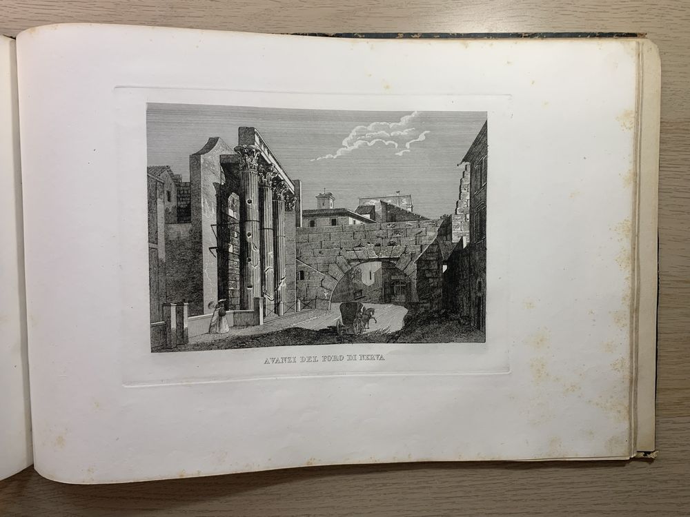 Planul Romei antice, gravura originala anul 1848