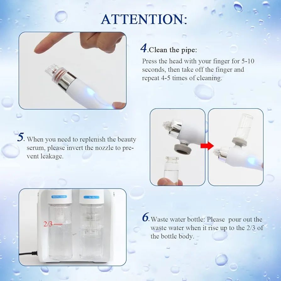 Професионален козметичен апарат за лице "6 в 1 H2O2 Hydro Oxygen