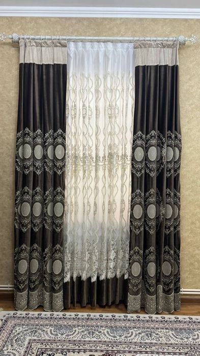 Бархатные Шторы и тюль с защиткой