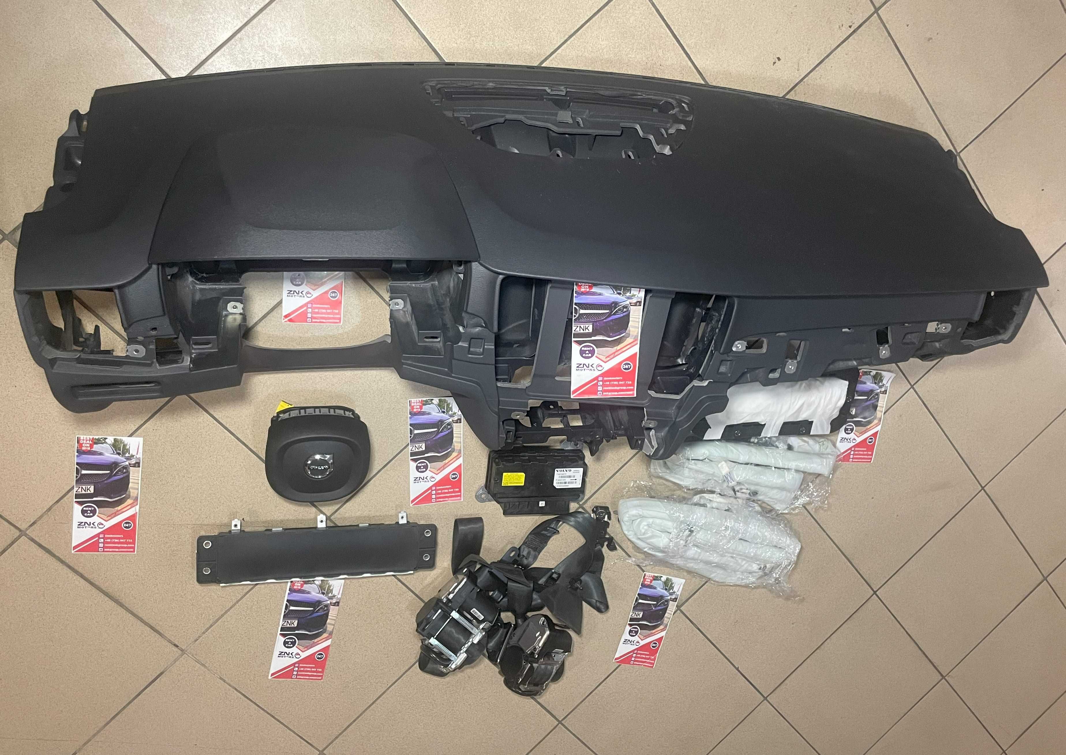 VOLVO V90 / S90 plansa de bord - kit airbag volan pasager - centuri
