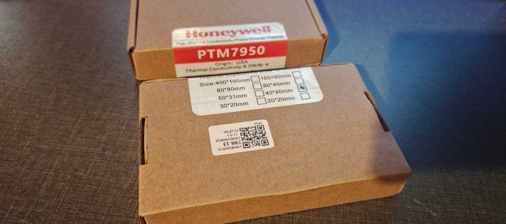 ТОП Термопаста Honeywell PTM-7950 40х40х0,2 мм c фазовым переходом