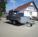 Remorca Repo QSD 2,60x1,60m dublu Ax 750 kg