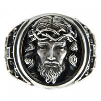 Inel din argint 925 Mantuitorul Iisus Hristos Amin