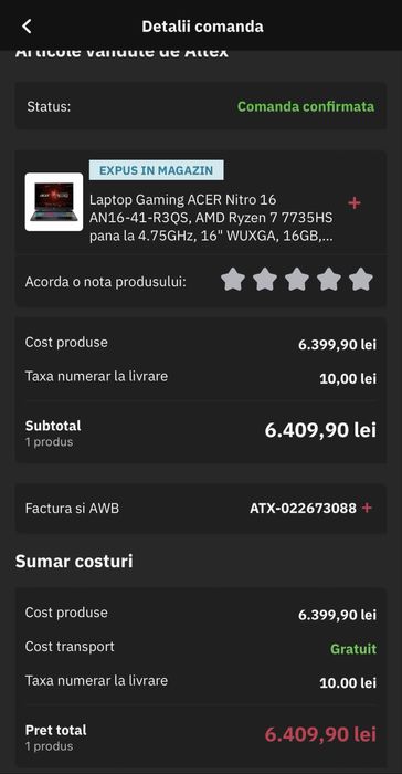 Laptop Gaming ACER Nitro 16 AN16-41-R3QS