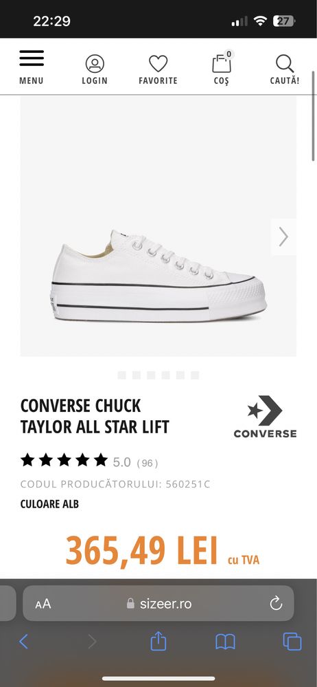 Converse Chuck Taylor All Star Lift