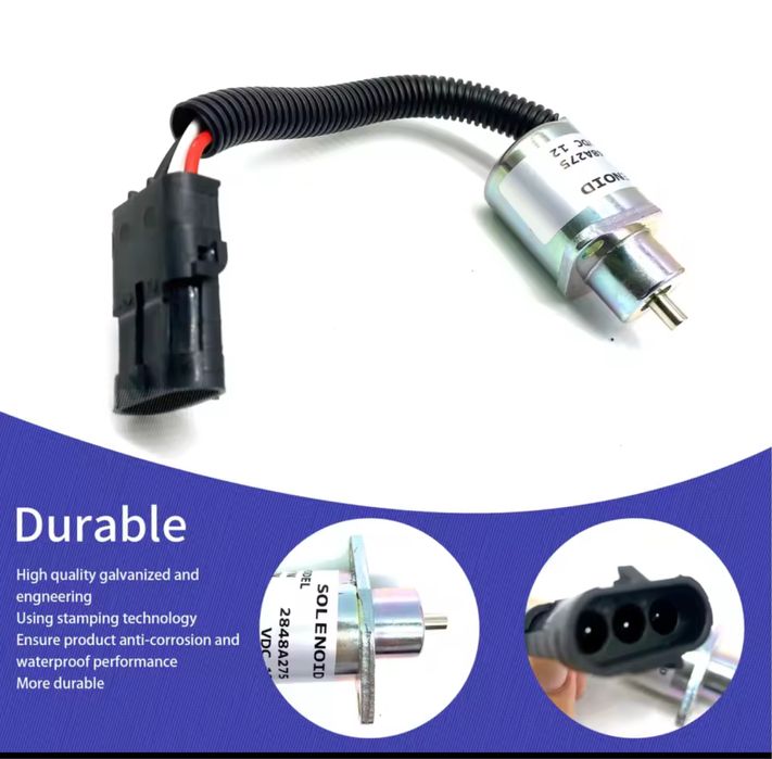 Opritor Stop Motorina Solenoid Supapa Electrovalva Perkins Case Bobina