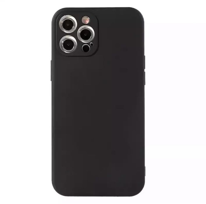 Iphone 13/14/15/16E/17 PRO MAX Husa Silicon Clara Neagra Protectie Cam