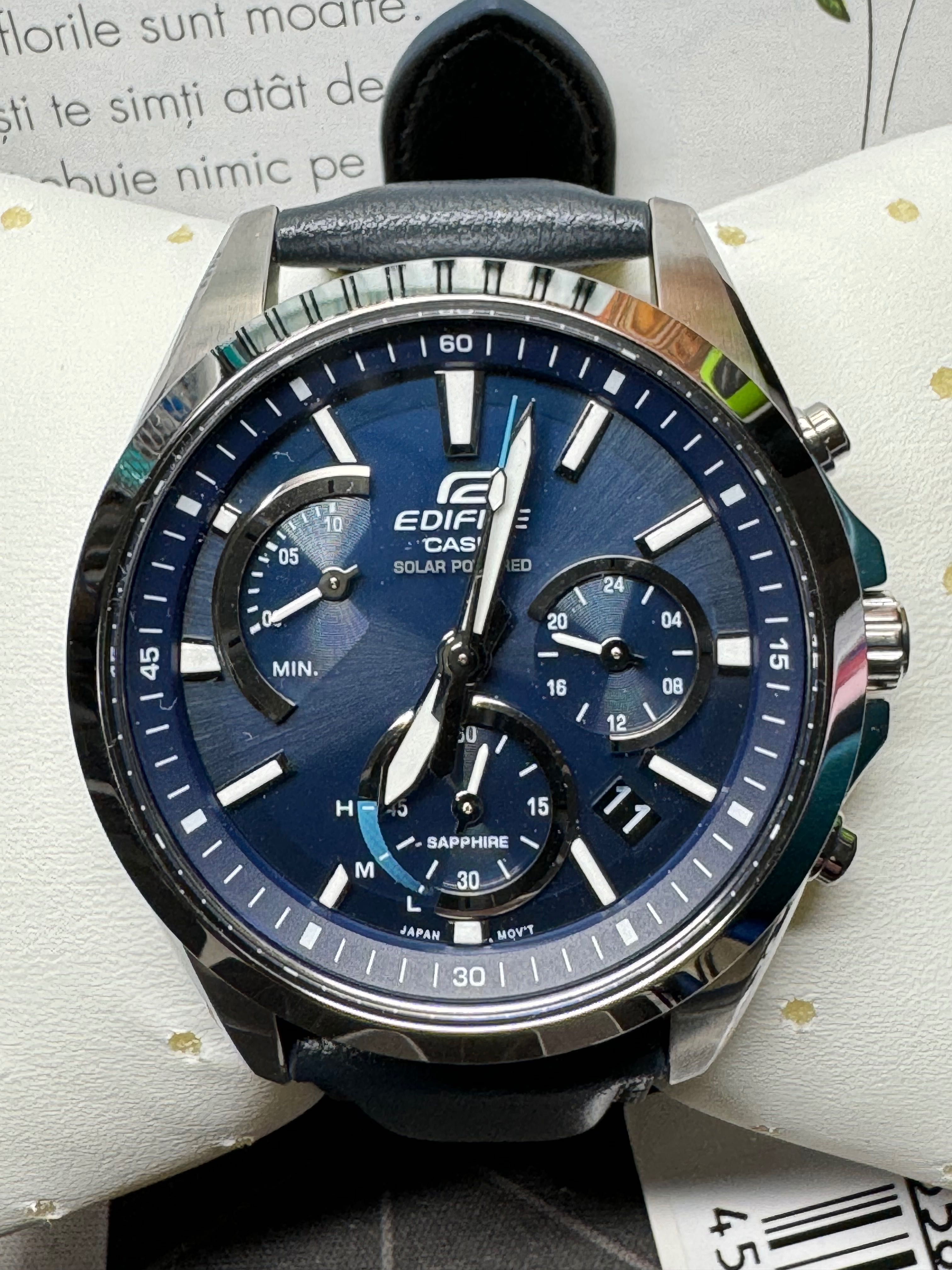 Ceas Bărbați Casio Edifice Premium NOU-NOUŢ / Cristal Safir