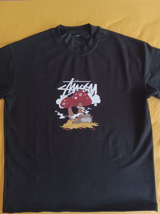 Тениска stussy mushroom logo