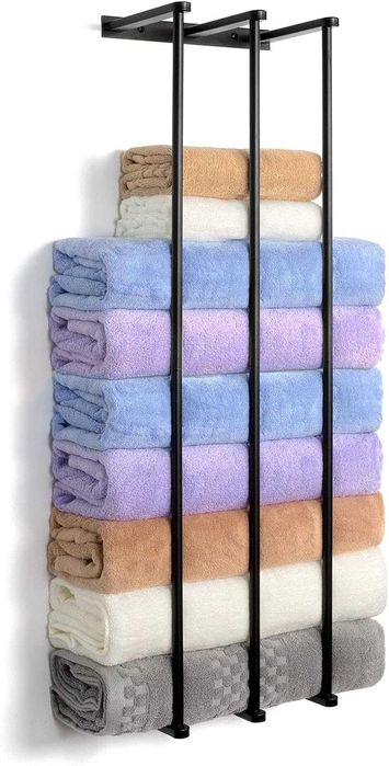 REDUS de la 150RON, Suport prosoape, otel inoxidabil Negru de baie