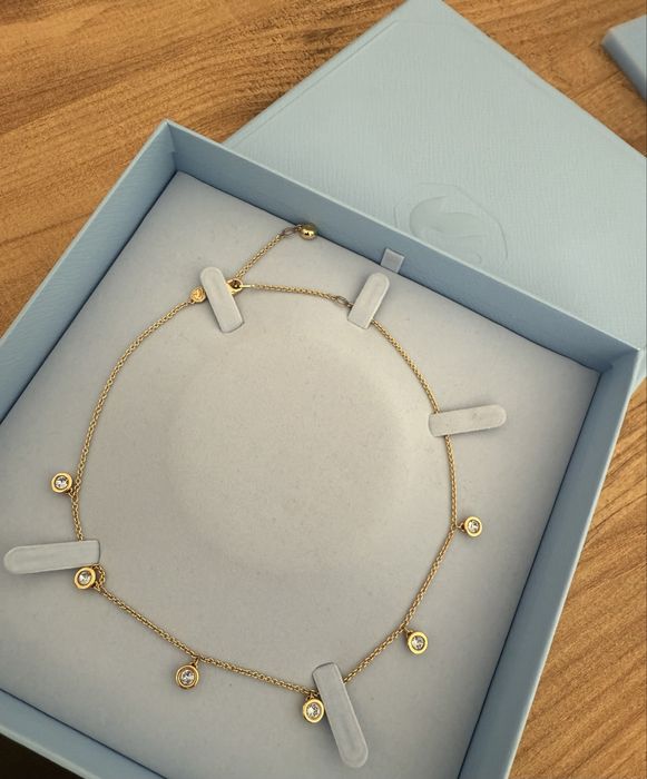 Позлатено колие с Камъни на Сваровски