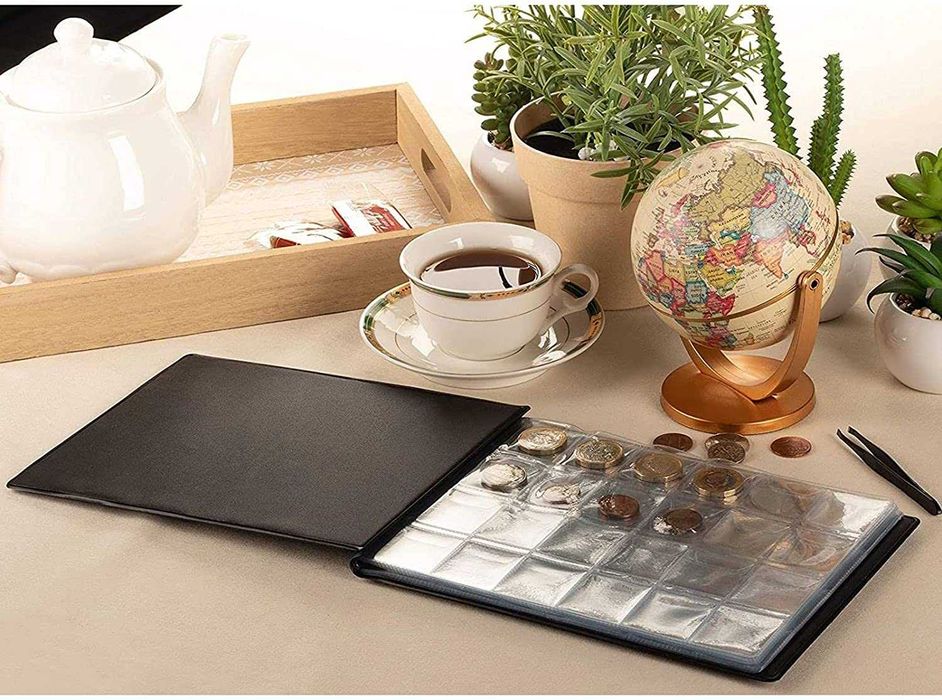 Album clasor colectie monede pentru colectionat 240 monezi numismatica