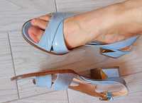 Sandale albastre piele Musette,masura 39