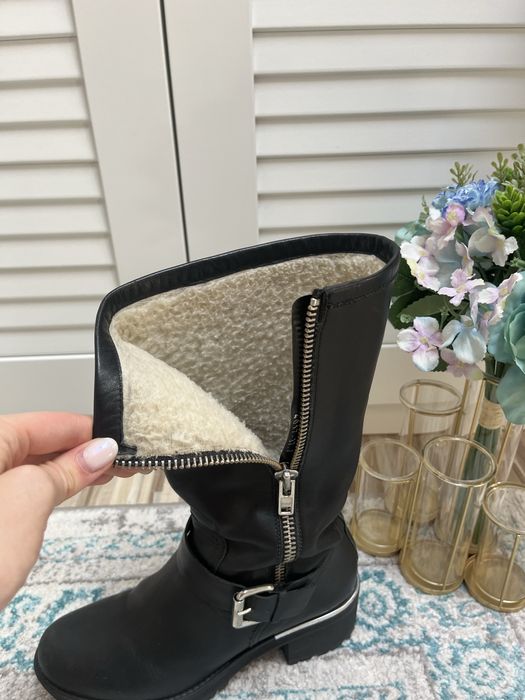 Cizme piele imblanite Anna Cori