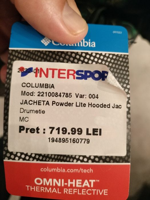 Geacă Columbia termică