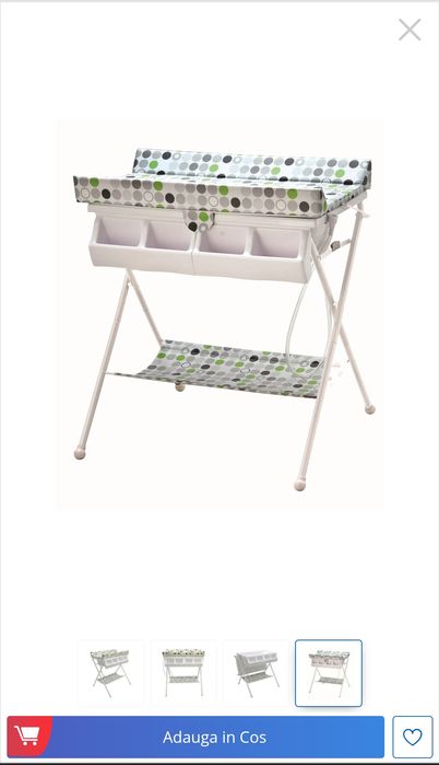 Masa Mappy 2 in 1 pentru infasat bebelusi cu cadita inclusa