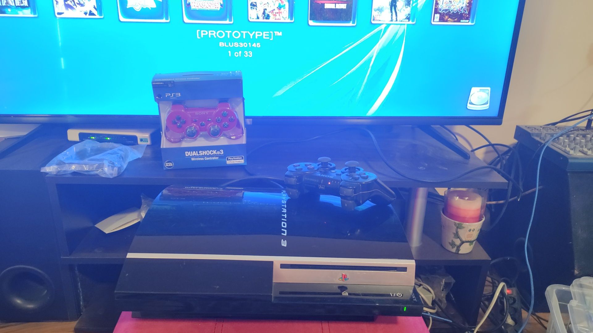 Playstation 3 Плейстейшън 3 fat PS3 фат отключена с 45 игри  500 гб