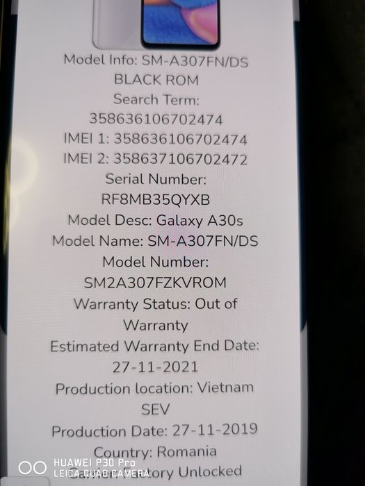 Samsung a51  și a30s pentru piese