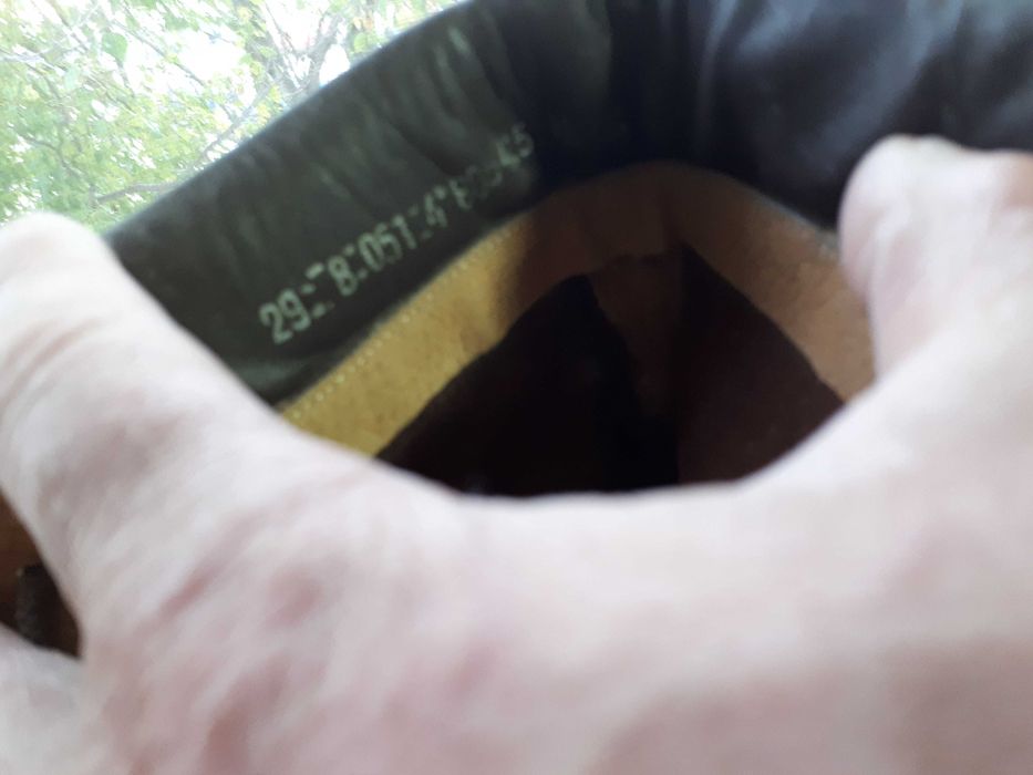 Calitate garantată -Ghete militare/îmblănite, piele maro, 29,5