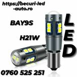 Set Două Becuri Led BAY9S/H21W Lumină Alb-Rece/Unghi 120°