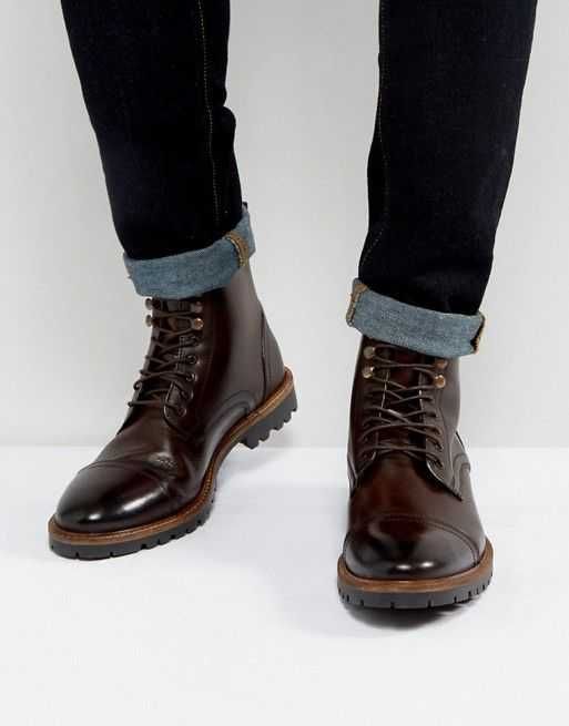 Ghete lace up de lux 45 lucrate manual Minelli NOI piele naturala