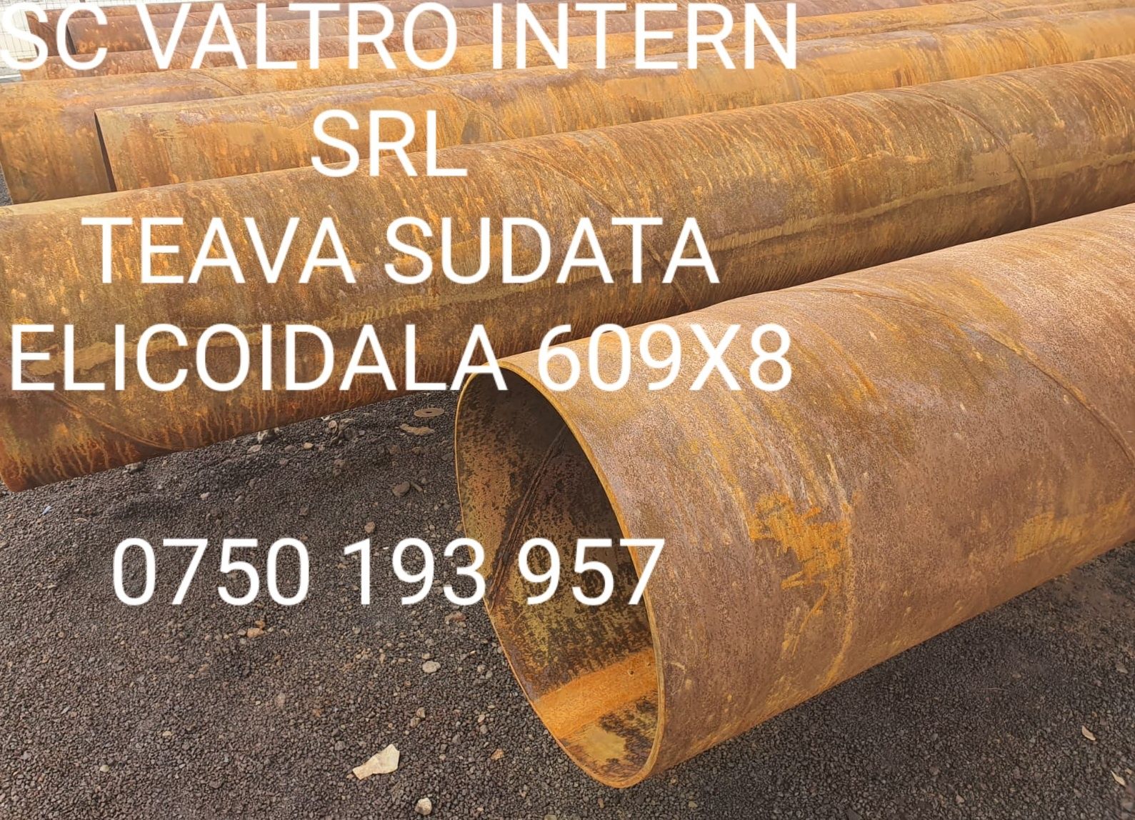 Vand teava sudata elicoidala 609x8