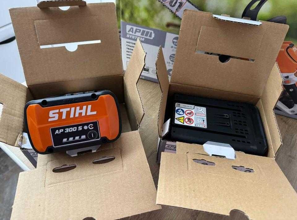STIHL MSA 200 C-B,Акумулаторна резачка, зарядно, 2 батерии. Чисто нови