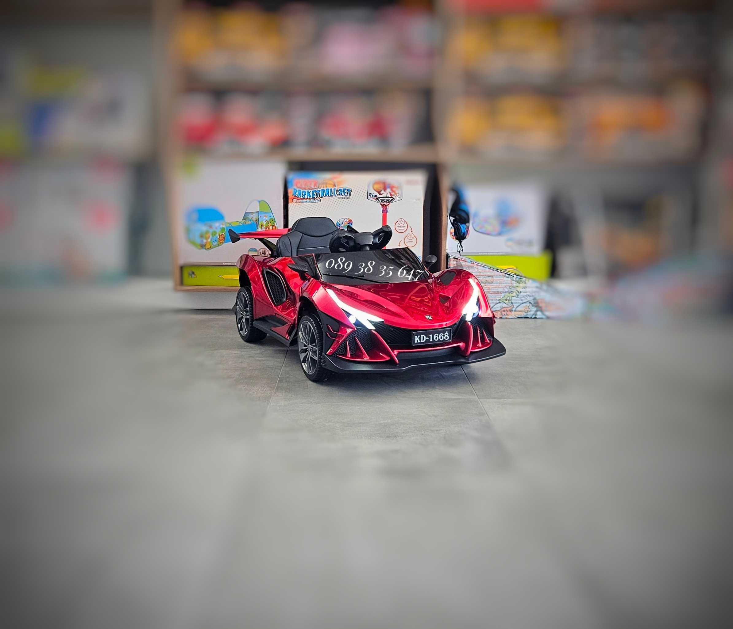 ПРОМОЦИЯ!НОВО!Акумулаторна кола Flash RED с 4Х4,12V батерия,меки гуми