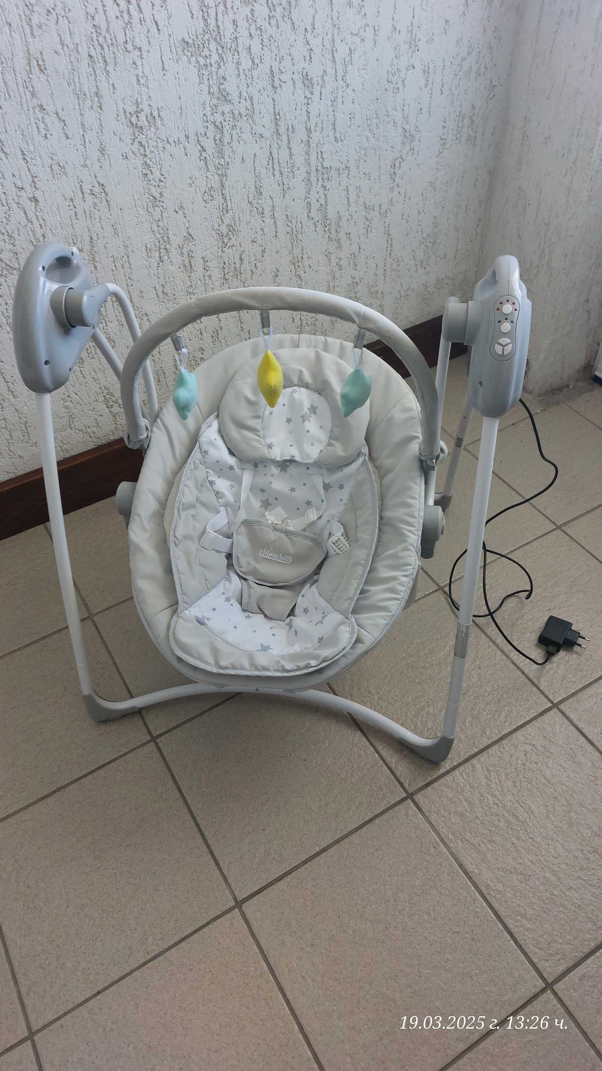 Бебешки шезлонг люлка Чиполино Парадайз