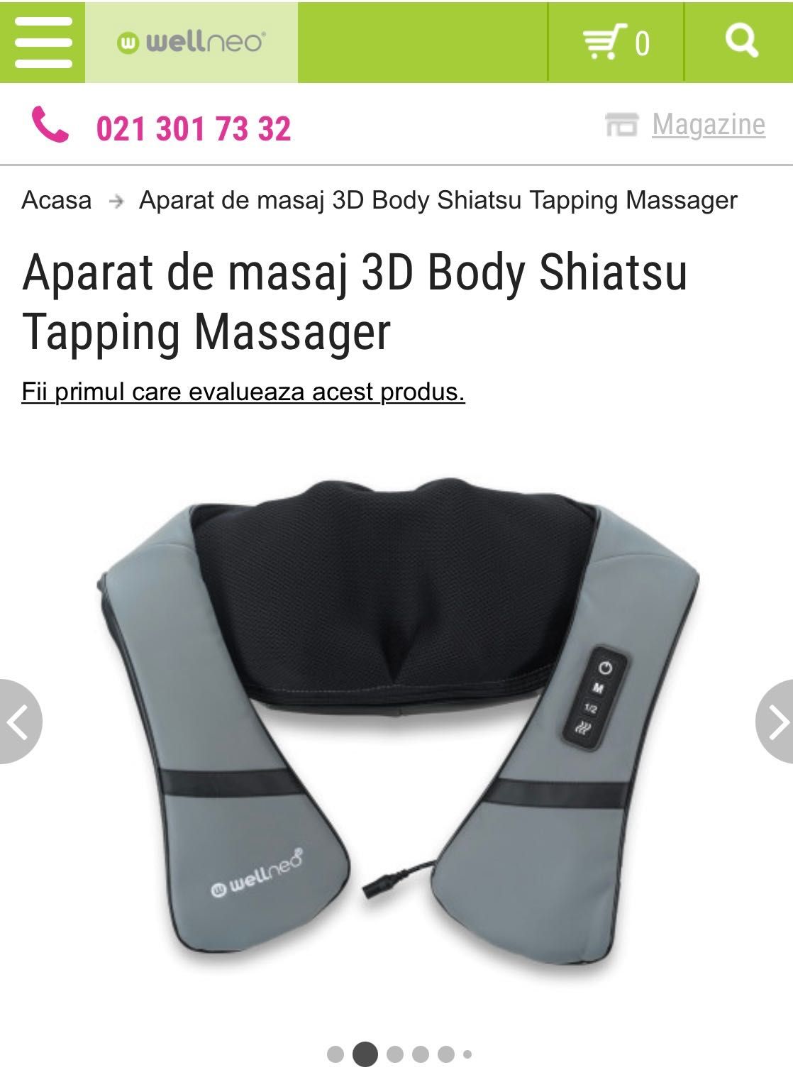 Aparat masaj Wellneo-3D Body Shiatsu Tapping Massager