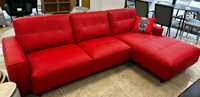 Червен диван от еко кожа