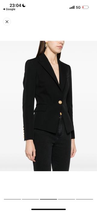 Черно вталено сако Balmain С размер
