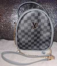 Poseta geanta fata Louis Vuitton piele ecologica gri noua super model!