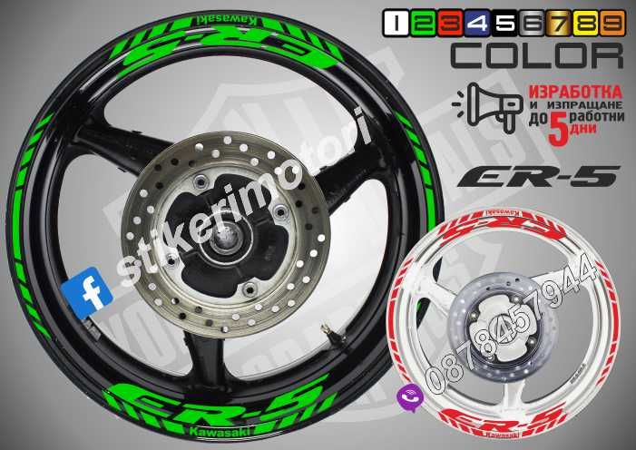 Кантове и надписи за джанти Kawasaki Ninja Versus ZX-R ER-F ER-N ZR-S