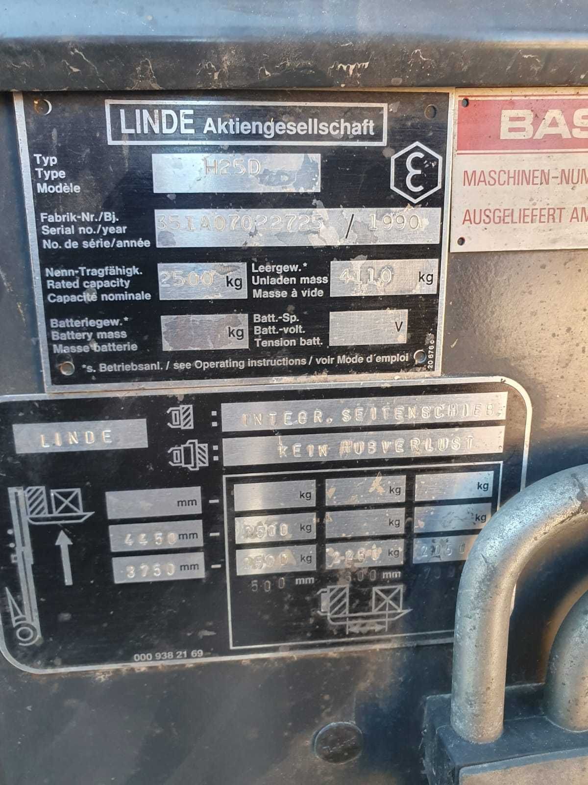 Stivuitor linde h25d