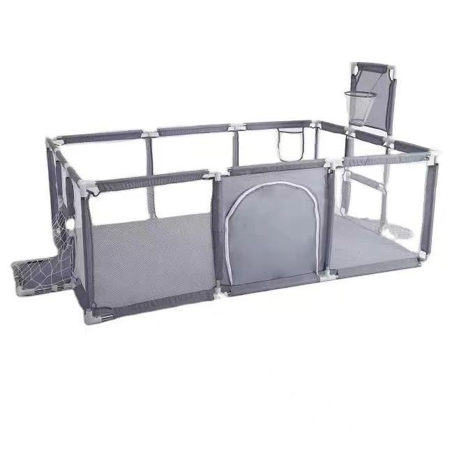 Детский игровой манеж 230×120 см с корзиной для мячей